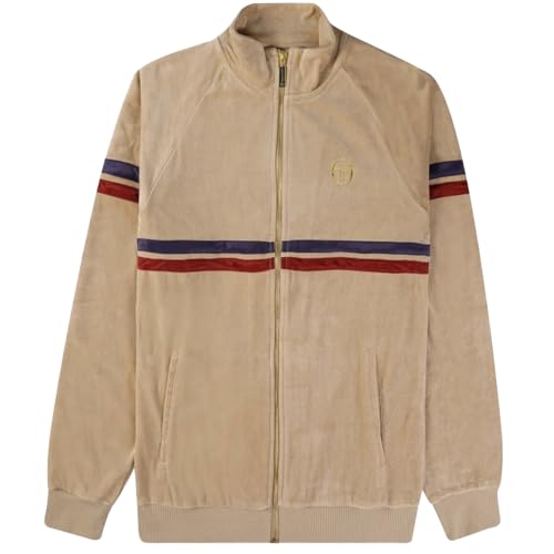 Sergio Tacchini Orion Luxe Velour Track Top Jacket – Humus