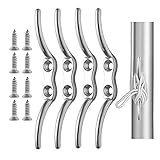 Lyaor 4 Stück Anlegeklampen Edelstahl Boot Klampen Belegklampe mit Schraube Festmacherklampe 150mm Flaggenklampe Rostfrei Klampen Edelstahl für Yacht Dock Deck Base Marine Segeln Flagpole