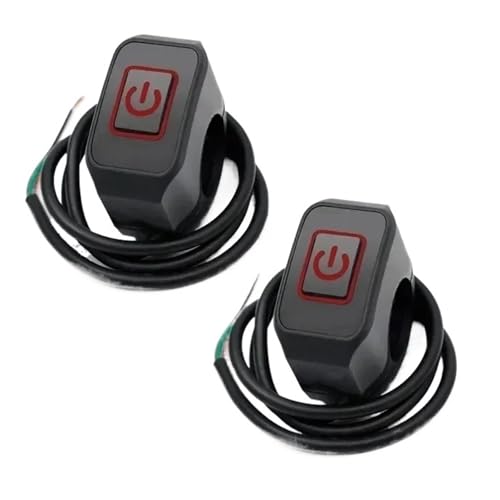 Bouton de commutation moto LED étanche pour klaxon et phare