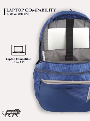 Image of Lavie Sport 34L Lozenge Pro 32cm Laptop Backpack for Boys & Girls | Unisex Casual Bag for Men & Women