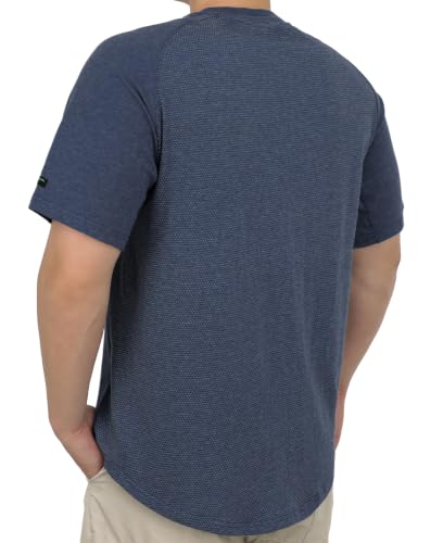 BOCOMAL Non FR - Men's Breathable Mesh Work Shirts Crewneck Relaxed Fit