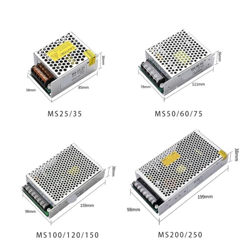 Bloc d'alimentation MS 12V 24V AC-DC pour ruban LED et automatisme - 5