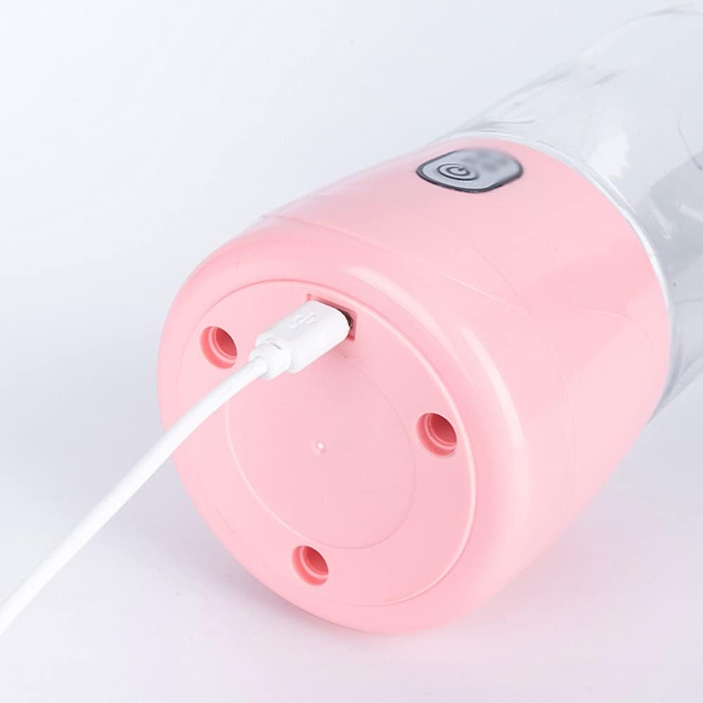 Mini Rechargeable Portable Electric Juicer Fruit Vegetable Mixer Ice Smoothie Maker Blender Machine Juicing Cup with Cover(E)