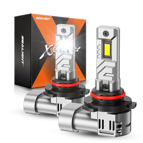 Image of SEALIGHT 9005 Bulbs, 40000LM 8X Brightness 9005 Fog Lights, 6500K Cool White Bulbs with 15000RPM Fan, Plug and Play, IP68 Waterproof, Pack of 2