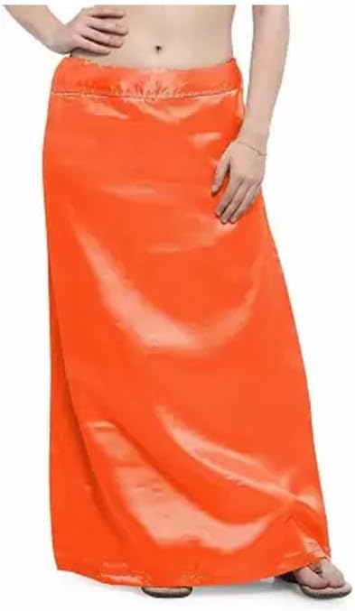 Women's Satin Petticoat Saree Satin Underskirt Sari Satin Silk Petticoat Underwear-413
