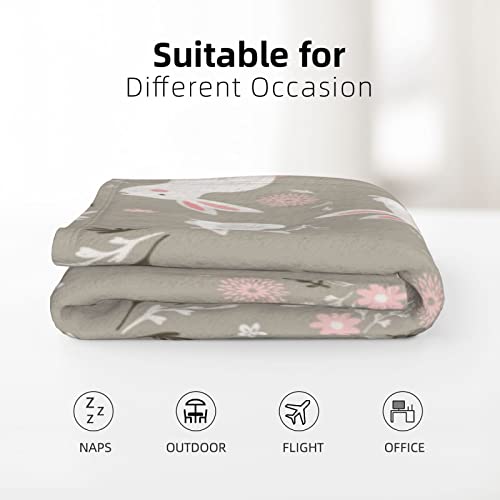 Couverture lapin de Pâques douce pour soirées cocooning canapé