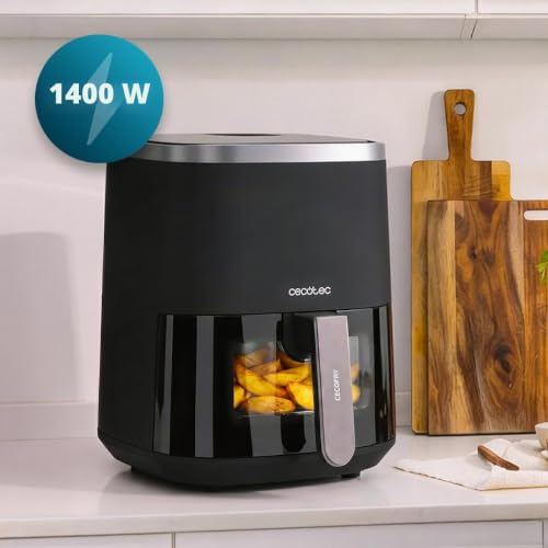 Cecotec Friggitrice ad Aria senza Olio da 4 L con Finestra Cecofry Fantastik Window 4000 Hot. 1400 W, 9 Modalità, Controllo Touch, Tecnologia PerfectCook, 80-200 °C, Tempo Regolabile, Air Fryer - Immagine 3