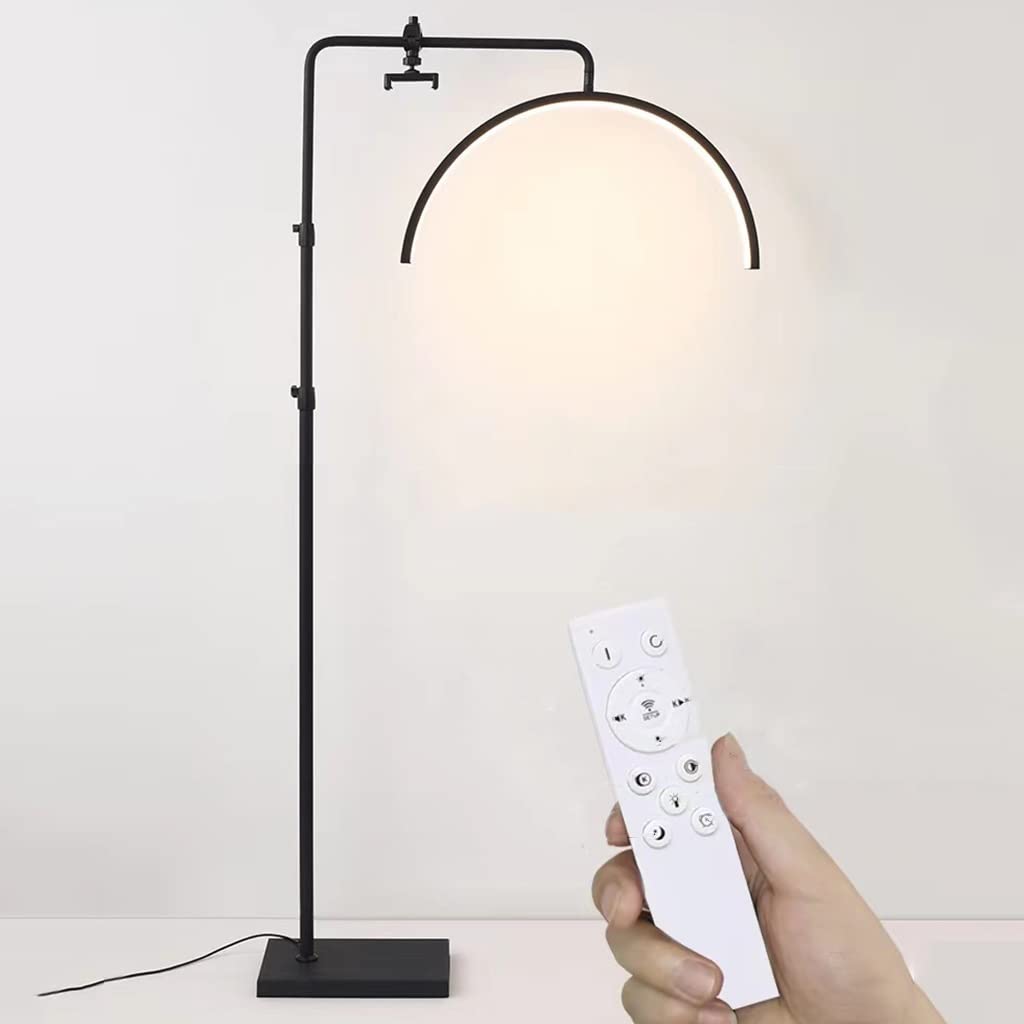 Lampadaire pour Extensions de Cils avec Télécommande et Hauteur Réglable Noir - 7