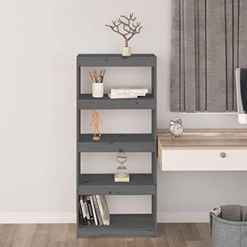 Susany Book Cabinet Room Divider Bookcase Room Partition Storage Unit Display Shelf Home Living Room FurnitureConcrete Grey 60x30x72 cm