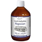 SILBERTAU Ionisch-kolloidales Magnesium – 500 ml Flüssigkeit – 50 ppm hochreines elementares Magnesium – Kein Komplex – Ohne Zusatzstoffe – Für Nerven, Muskeln und Energie