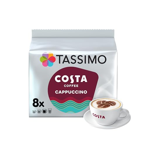 TASSIMO Costa Cappuccino 16 discs, 8 servings (Pack of 5, Total 80 discs, 40 servings)