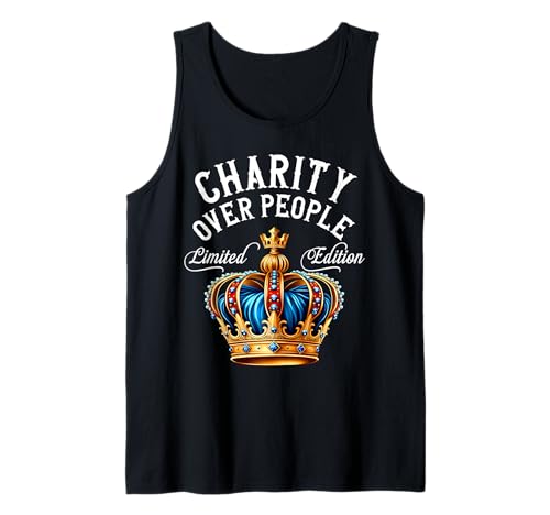 Nombre de caridad, regalo de cumpleaños, divertido corona de caridad sobre personas Camiseta sin Mangas