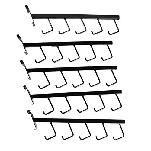 Sswbasics 5-J-Hook Waterfall Black Faceout For Wire Grid And Grid Wall - Pack Of 5 #TOP1