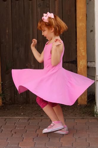 Girls Soft Cotton Jersey Short Sleeve Twirly Dress2