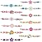 Sikweny 12 Pièces Bracelet Amitié Bracelet Bresilien Enfant Fille Ulticolore Tressés Faits Réglables Corde Coloré Fleur élastique Assortis Amitié pour Filles Cheville Tissu Cordonpour Enfant Femme