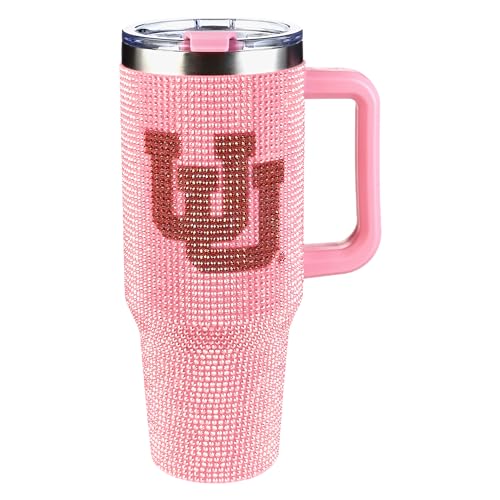 Image of The Memory Company Officially Licensed 40oz Pink Bling Game Day Tumbler, University of Utah