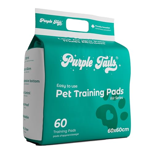 Image of Pet Training Pads Air Series - Large (Pack of 60) | Leakproof Heavy-Absorbent Puppy Pee Pads with Non-Slip Adhesive Tape | Odour Control, Quick-Dry Potty Pads for Dogs (60, 60x60cm)