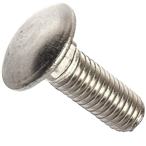 10-24 Carriage Bolts Stainless Steel Round Head Square Neck All Lengths Qty 50 D&J