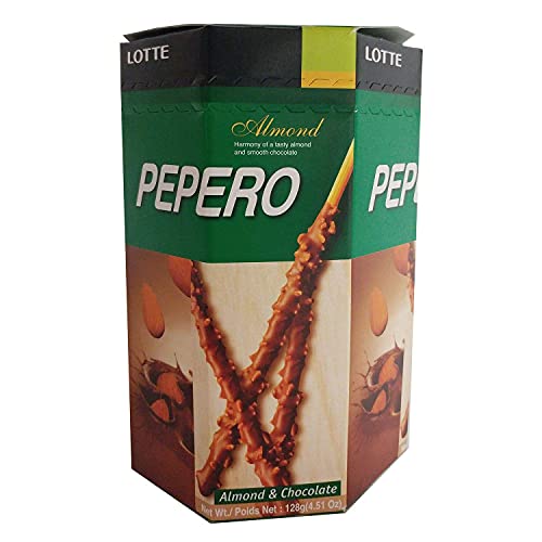 Lotte Pepero Bâtonnets biscuits amande - format valeur 4 paquets