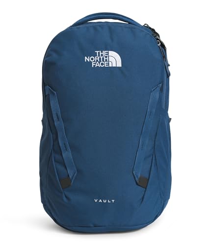 The North Face Vault Everyday Laptop Backpack - Commuter Travel Bag, Water-Repellent Finish, Spacious Compartment, Shady Blue/TNF White-NPF, One Size