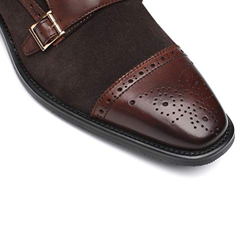 La Milano Mens Leather and Suede Double Monk Strap Loafer Dress Shoes by La Milano - Used condition - Image 7