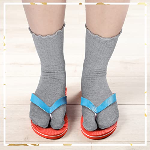Bencailor 6 Pairs Tabi Split Toe Socks Frilly Tabi Cotton Sandal Socks for Men Women4
