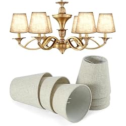 Lámparas Araña Con Pantalla Fuloon Juego de 6 Pantallas para Lámparas Moderna Pantallas de Tela para Lámparas,Pantallas para Lámparas de Araña de Cristal,Pantallas para Lámparas de Pared