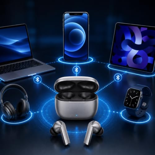 Image of J37 Air Tiger Pro TWS Wireless Bluetooth Earbuds with ENC Noise Reduction, HD Stereo Sound, Touch Control, Type-C Fast Charging, Low Latency Gaming, Voice Assistant & Long Battery Life