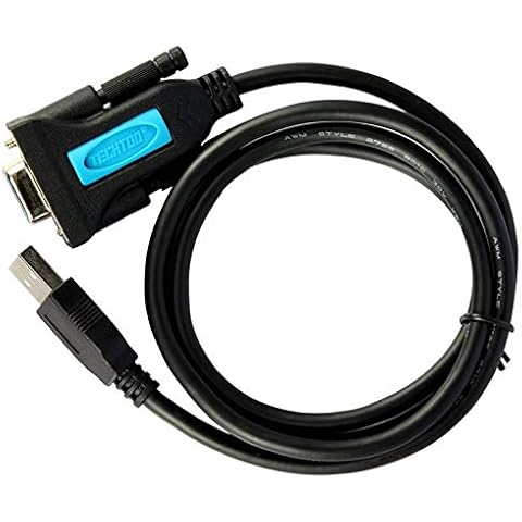 TECHTOO USB 2.0 to RS232 DB9 Serial Cable FEMALE Converter Adapter with Prolific PL2303 Chipset for Win10 8.1 8 7 Vista XP 2000 Andorid Linux Mac OS X 10.6 and Above (3ft/1m) Cover