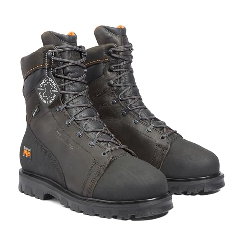 Timberland PRO Timberland PRO Men's Rigmaster Internal Met Guard 8 Inch Alloy Safety Toe Waterproof Industrial Work Boot, Brown/Black-2024 NEW, 10.5 M US