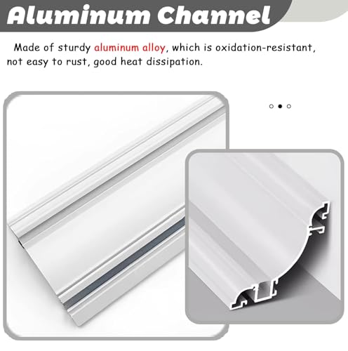 Moldura de Corona LED para iluminación de techo y perfil de aluminio angular 4