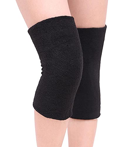 Cysocool 1 Paare Dicke Baumwolle Kniewärmer Winter Warme Knieschoner Therapie Arthritis Kaltes Knie Schmerzlinderung Kniebandage Thermische Knieschützer Ärmel Knieprotektor für Fahrrad Motorrad