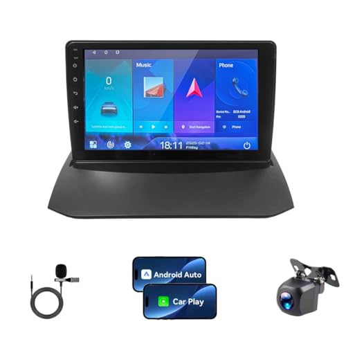 Radio para Ford Fiesta 2009-2017 pantalla táctil 9 pulg miniatura 1