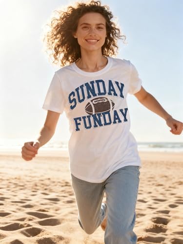 Image of Football Shirts for Women Game Day T Shirts Football Outfits