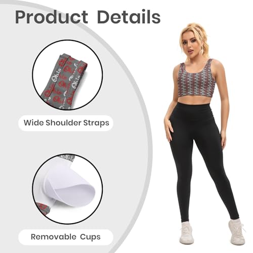 Image of Yoga top Women's Cheerleading Uniform Gym Outfit Running Crop Tops Yoga Shirts Casual Tank Top