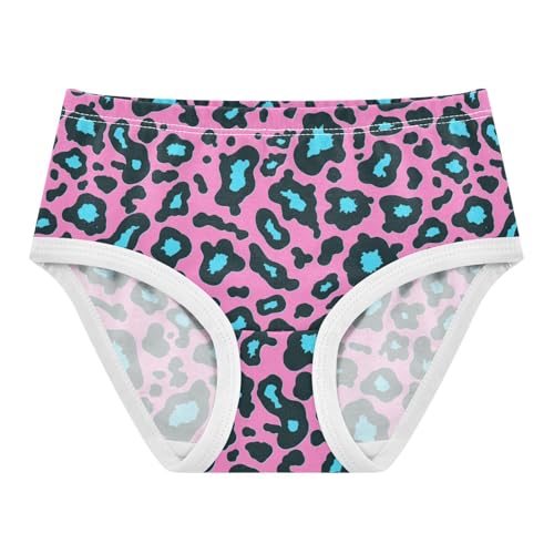 Wusikd Leopard Print Girls' Underwear Cotton Pink Girls Briefs Soft Toddler Underwear 2T