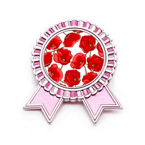 Broche fleur rouge maïs rose accessoire idéal pour mariage