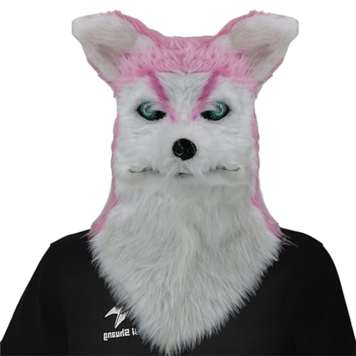 Costume de chien à bouche mobile pour cosplay d'Halloween en fausse fourrure