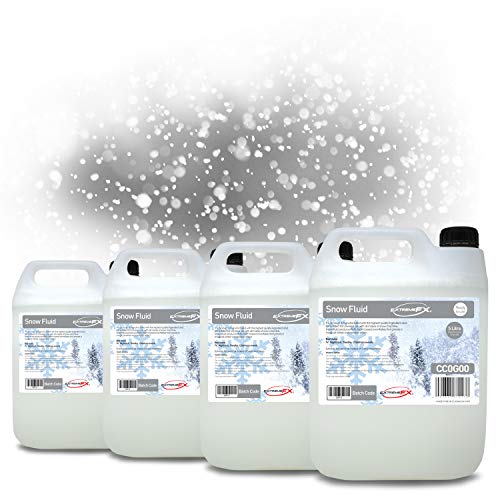 Extreme FX Super Snow Fluid 4x 5L (20 Litres) Premium Artificial Snow Ready to Use Fake Snow Machine Liquid Special Effects Christmas Snow artificial snowflakes for all makes of snow machine