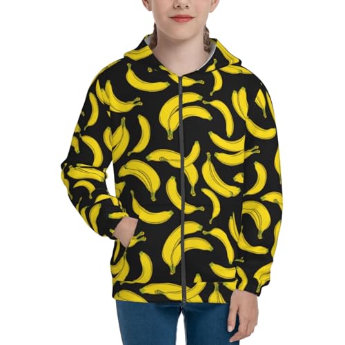 Banana1 Kids Pullover Hoodies Boys Zip Up Sweatshirts Girls Athletic Clothes with Pocket3
