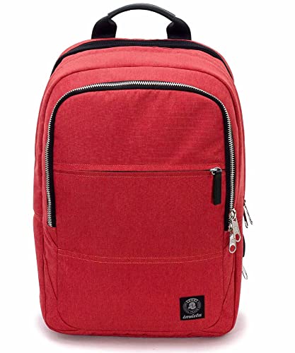 Invicta Zaino Ufficio Biz M, Rosso, Porta Laptop Fino a 15, 6'', Presa USB, Lavoro
