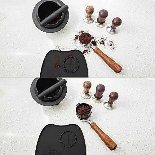 CreepyParty Coffee Dosing Funnel, 54mm Espresso Coffee Accessrioes Aluminum Metal for Sage Delonghi Breville Portafilter Black Hand Free