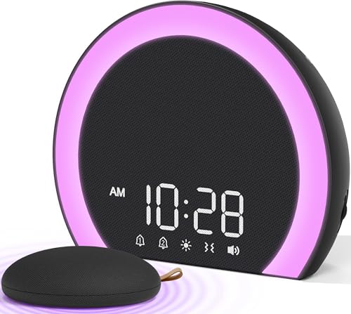 ANJANK Super Loud Alarm Clock with Wireless Bed Shaker, Vibrating Dual Alarm with Light Wake Up for...