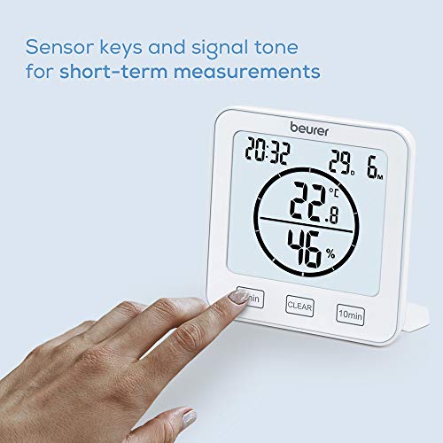 Beurer HM 22 thermo-hygrometer, kamerklimaatregeling, meting van temperatuur en relatieve luchtvochtigheid, met timer en… - Image 5