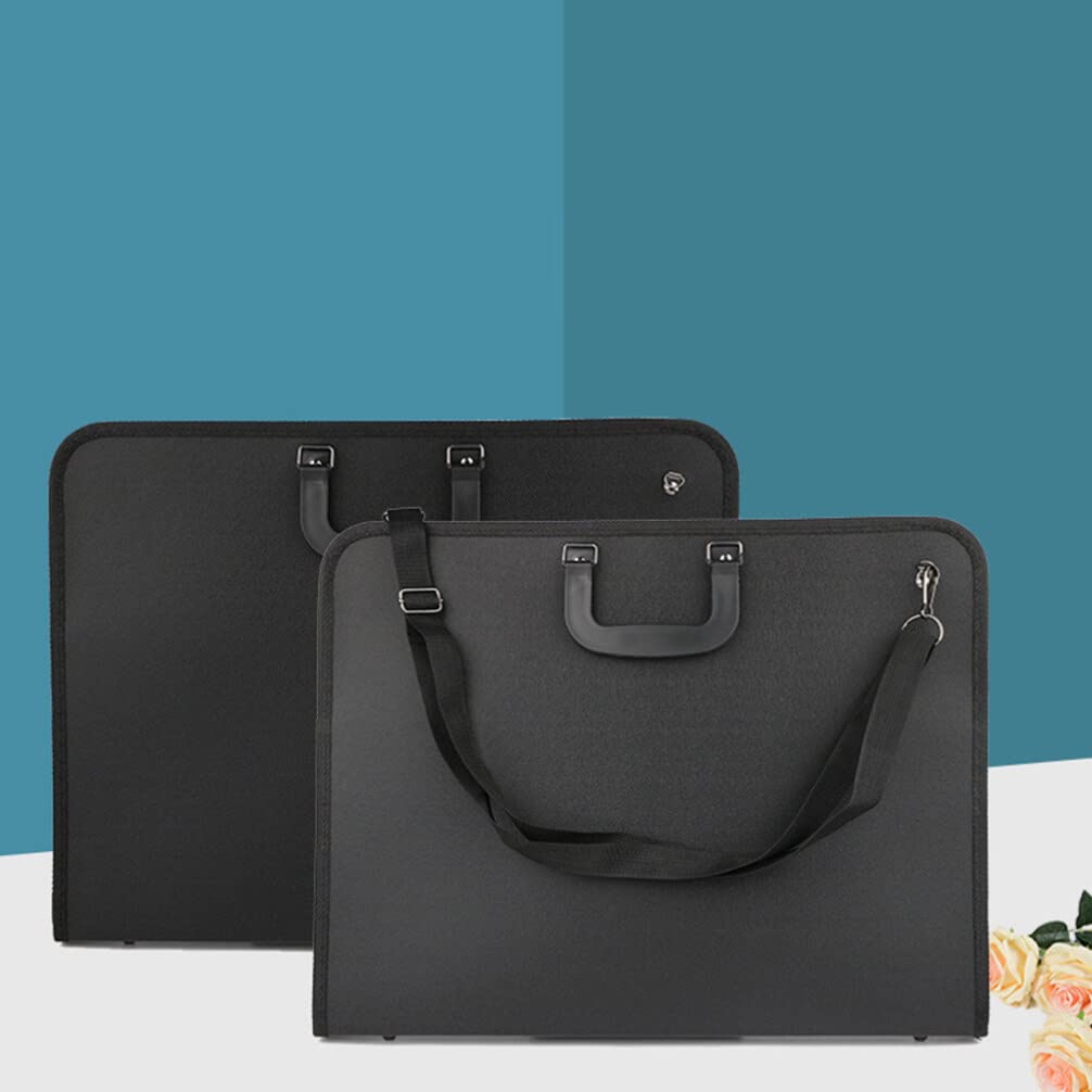 Hemobllo Borsa per Portfolio Artistico Custodia per Trasporto Disegni Borsa Portatile per Artisti con Manico Materiale di Buona Qualità Robusta e Pratica