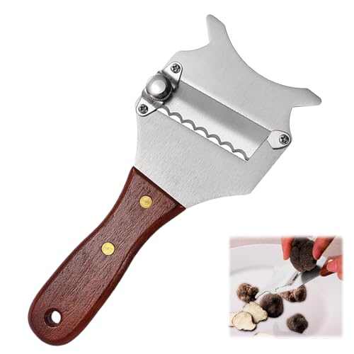 1 Stück Trüffelhobel, Edelstahlhobel Käseschneider Einstellbare Gourmethobel Parmesanhobel Schokoladenrasierer mit Holzgriff Zum Schneiden Von Trüffel Schokolade Käse für Zuhause Küche Restaurant