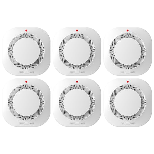 Photoelectric Smoke Detector Fire Alarm, Battery Operated, Smoke Alarm with Test Button & Low Battery Signal, LED Warning Light, 85-Decibel Alarm Sound, Easy Installation for Living Rooms and Bedrooms