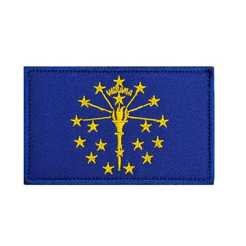 OFC-P Indiana Flag Patch Tactical Military Patches - Hook and