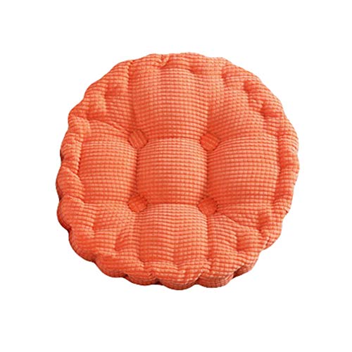 Cojín redondo para silla de 40x40 cm naranja con relleno cómodo de algodón 2