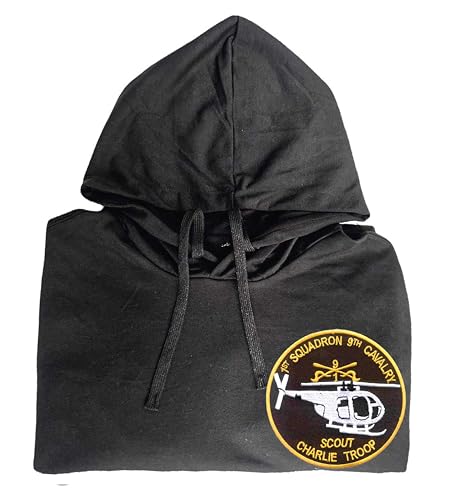 1st squadron charlie scout company 9th cavalry regiment embroidered shirt Black